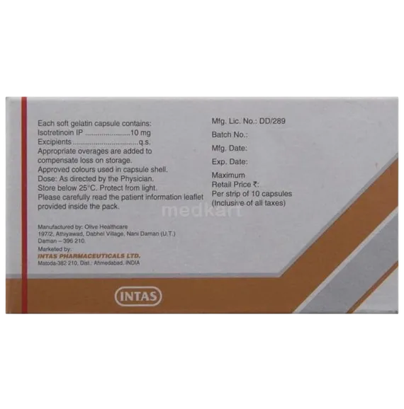 tretiva 10mg capsule 10's